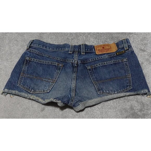 Lucky Brand Cut Off Shorts Women's Size 10/30 Blue Denim Distressed Casual - Picture 8 of 13